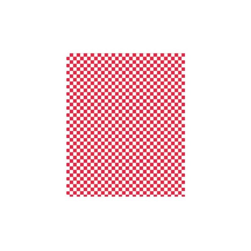 Papel Antigrasa 28 x 34 cm Rojo/Blanco