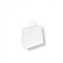 Bolsa Celulosa Blanca Con Asas Tipo Cordel 26 + 17 x 24 cm (Caja 250 Uds)