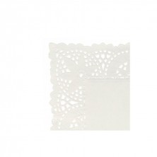 Blondas Rectangulares Caladas Blancas Celulosa 21 x 15 cm (Caja 250 Uds)