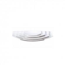 Plato Oval Porcelana Extra Blanca 26,2 x 13 x 3,7 cm (Caja 6 Uds)