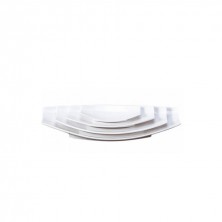 Plato Oval Porcelana Extra Blanca 33,5 x 16,8 x 4,7 cm (Caja 6 Uds)