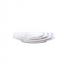 Plato Oval Porcelana Extra Blanca 41,2 x 21 x 6,3 cm (Caja 2 Uds)