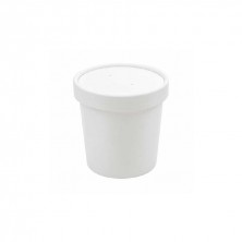 Tarrinas Blanca Para Sopa Con Tapa 360 ml (Pack 25 Uds)