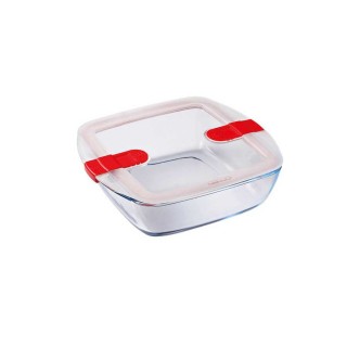  Pyrex Plato rectangular con tapa de plástico, 0.8L : Hogar y  Cocina