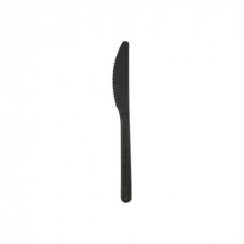 Cuchillo Negro PLA Eco 18 cm (Packs 50 Uds)