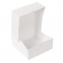 Cajas Pastelería Cuadradas Sin Ventana Blanca 32 x 32 x 10 cm (Pack 50 Uds.)