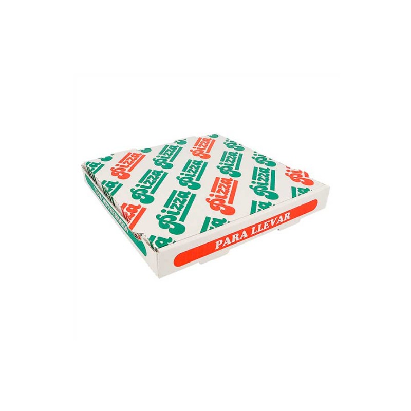 Cajas De Pizza Blanca 33 x 33 x 3,8 cm. (Pack 100 Uds.)