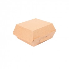 Conchas Hamburguesas Cartón Natural S 13 x 12,5 x 6,2 cm. (Pack 50 Uds.) García de Pou - La Casa de Vesta