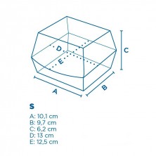 Conchas Hamburguesas Cartón Natural S 13 x 12,5 x 6,2 cm. (Pack 50 Uds.) García de Pou - La Casa de Vesta