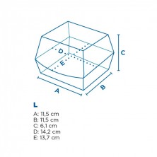 Conchas Hamburguesas Cartón Blanco L14,2 x 13,7 x 6,1 cm. (Pack 50 Uds.) García de Pou - La Casa de Vesta