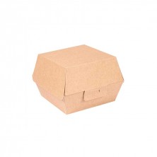 Conchas Hamburguesas Cartón Natural L+ 14,4 x 13,6 x 9,2 cm. (Pack 50 Uds.) García de Pou - La Casa de Vesta