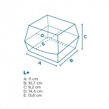 Conchas Hamburguesas Cartón Blanco L+ 14,4 x 13,6 x 9,2 cm. (Pack 50 Uds.) García de Pou - La Casa de Vesta