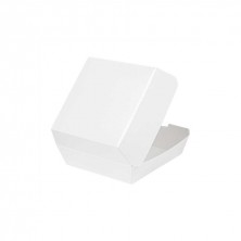 Conchas Hamburguesas Cartón Blanco XL 17,6 x 16,8 x 7,8 cm. (Pack 50 Uds.) García de Pou - La Casa de Vesta