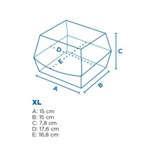 Conchas Hamburguesas Cartón Blanco XL 17,6 x 16,8 x 7,8 cm. (Pack 50 Uds.) García de Pou - La Casa de Vesta