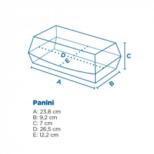 Conchas Panini Cartón Natural 26,5 x 12,2 x 7 cm. (Pack 50 Uds.) García de Pou - La Casa de Vesta