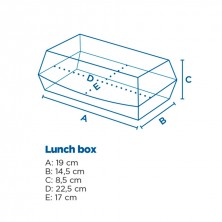 Conchas Lunch Box Natural 22,5 x 17 x 8,5 cm. (Pack 50 Uds.) García de Pou - La Casa de Vesta