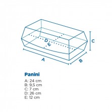 Conchas Panini Negro 26 x 12 x 7 cm. (Pack 50 Uds.) García de Pou - La Casa de Vesta