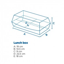 Conchas Lunch Box Negro 22,5 x 18 x 9 cm. (Pack 50 Uds.) García de Pou - La Casa de Vesta