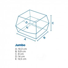 Conchas Hamburguesas Jumbo Kraft 10,3 x 9,9 x 8 cm. (Pack 50 Uds.) García de Pou - La Casa de Vesta