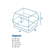 Conchas Hamburguesas Gigante Kraft 17,5 x 18 x 7,5 cm. (Pack 50 Uds.) García de Pou - La Casa de Vesta