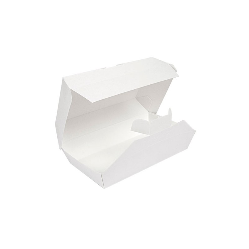 Cajas Lunch Box Blanco PaperLock 19,5 x 12 x 7 cm. (Pack 50 Uds.)