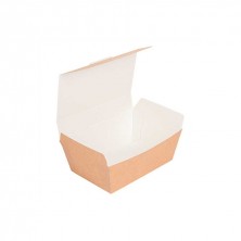 Cajas Lunch Box Con Tapa Kraft 14 x 9,7 x 5 cm. (Pack 60 Uds.) García de Pou - La Casa de Vesta