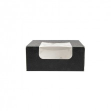 Envase Para Sushi Con Ventana Negra 10 x 10 x 4 cm. (Pack 50 Uds.) García de Pou - La Casa de Vesta