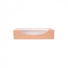 Envase Para Sushi Con Ventana Kraft 19,7 x 9 x 4,5 cm. (Pack 50 Uds.) García de Pou - La Casa de Vesta