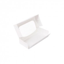 Envase Para Sushi Con Ventana Blanca 19,7 x 9 x 4,5 cm. (Pack 50 Uds.) García de Pou - La Casa de Vesta