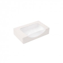 Envase Para Sushi Con Ventana Blanca 19,7 x 12 x 4,5 cm. (Pack 50 Uds.) García de Pou - La Casa de Vesta