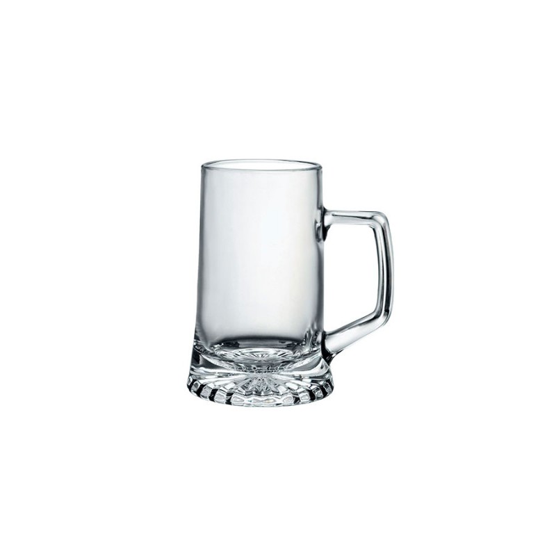 Bormioli Rocco Juego De 6 Jarras De Cerveza Baviera Con Mango | 51 Cl (0,4 L) | Vasos De Vidrio Rocco Para Decoración De Mesa Y Regalo