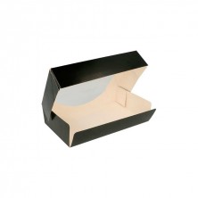 Envase Para Sushi Con Ventana Negro 17,5 x 12 x 4,5 cm. (Pack 50 Uds.) García de Pou - La Casa de Vesta