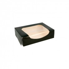 Envase Para Sushi Con Ventana Negro 20 x 12 x 4,5 cm. (Pack 50 Uds.) García de Pou - La Casa de Vesta