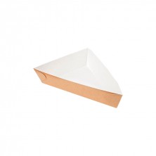 Barquilla Triangular Kraft 14,5 x 19 x 3,5 cm. (Pack 100 Uds.) García de Pou - La Casa de Vesta