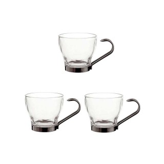 TAZAS DE CAFE CRISTAL C/ASA SUPREME 3 UN.