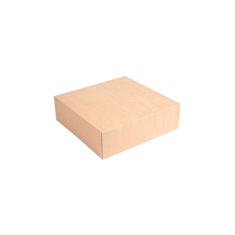 Cajas pasteler a sin ventana kraft 26 x 26 x 8 cm pack 50 