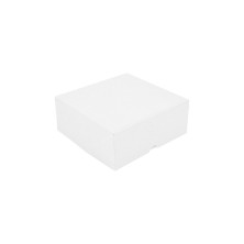 Cajas Pastelería Cuadradas Sin Ventana Blanca 18 x 18 x 7,5 cm (Pack 50 Uds.)