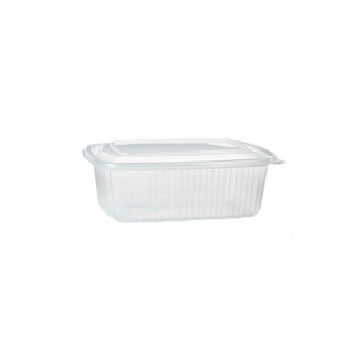 Tarrina Rectangular Con Tapa Bisagra 750 ml. (Pack 50 Uds.)