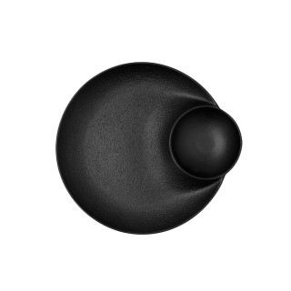 Plato Dipear Negro Fosil 27 x 25 x 3,6 cm (Pack 6 Uds.)