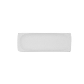 Bandeja Rectangular Blanca Fosil 25,5 x 9 cm. (Pack 6 Uds.)
