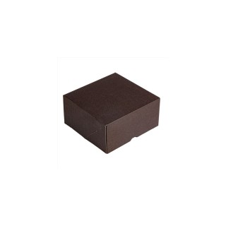 Cajas Pastelería Sin Ventana Chocolate 16 x 16 x 8 cm. (Pack 50 Uds.)