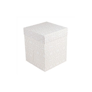 Cajas Pastelería Sin Ventana Blanca y Dorada 25,4 x 25,4 x 30,5 cm. (Pack 10 Uds.)