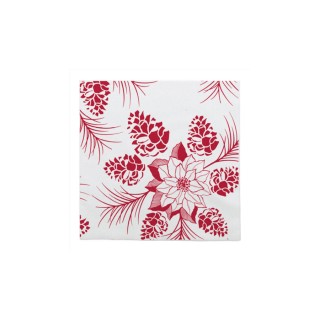 Servilleta Like Linen Poinsettia 40 x40 cm. (Pack 50 Uds.)
