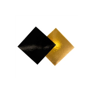 Cuadrados Cartón 2 Caras Oro Y Negro 15,5 x 15,5 cm (Pack 50 Uds)