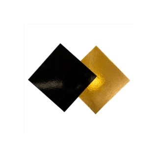 Cuadrados Cartón 2 Caras Oro Y Negro 27 x 27 cm (Pack 50 Uds)