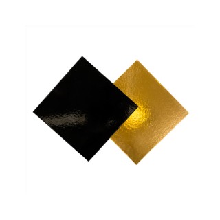 Cuadrados Cartón 2 Caras Oro Y Negro 31 x 31 cm (Pack 50 Uds)