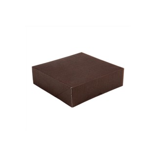 Cajas Pastelería Sin Ventana Chocolate 26 x 26 x 5 cm. (Pack 50 Uds.)