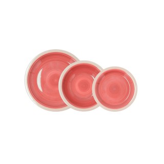 Vajilla Calypso Rojo 18 Piezas