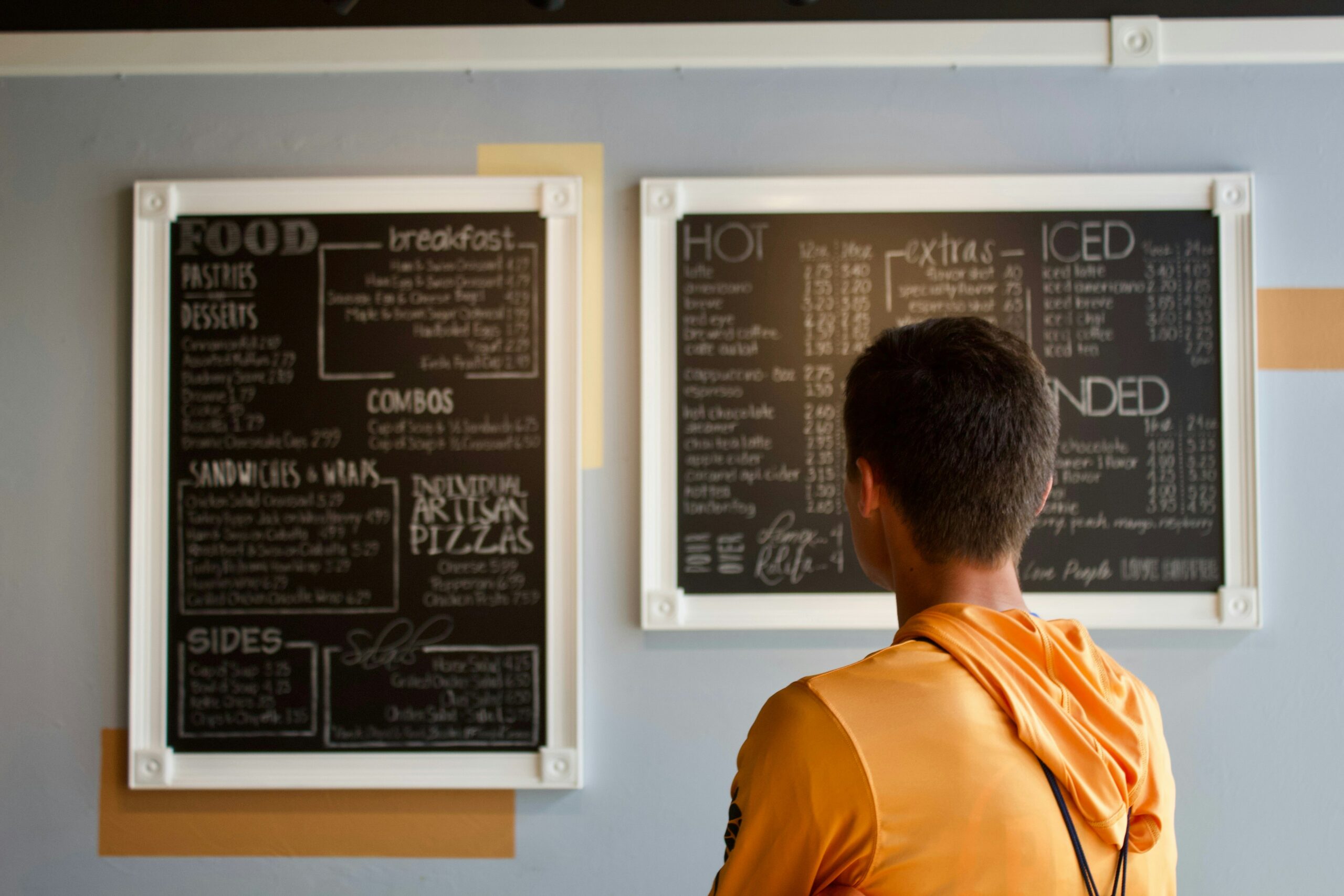 menú de restaurante 