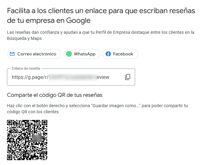 Compartir QR para generar opiniones en restaurantes